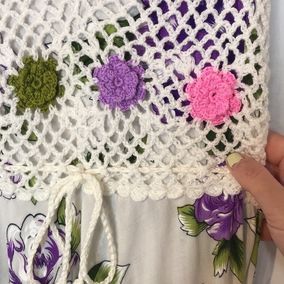 Floral knit handmade dress - Picture 5 of 9